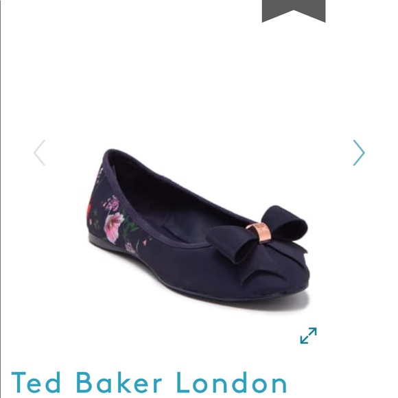 Ted Baker Shoes - Ted baker suallip navy floral flats NEW